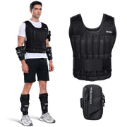 BeatBoost Adjustable Weighted Vest – Up to 44 lbs with 64 steel plates. Perfect for strength training, walking, running, and workouts.